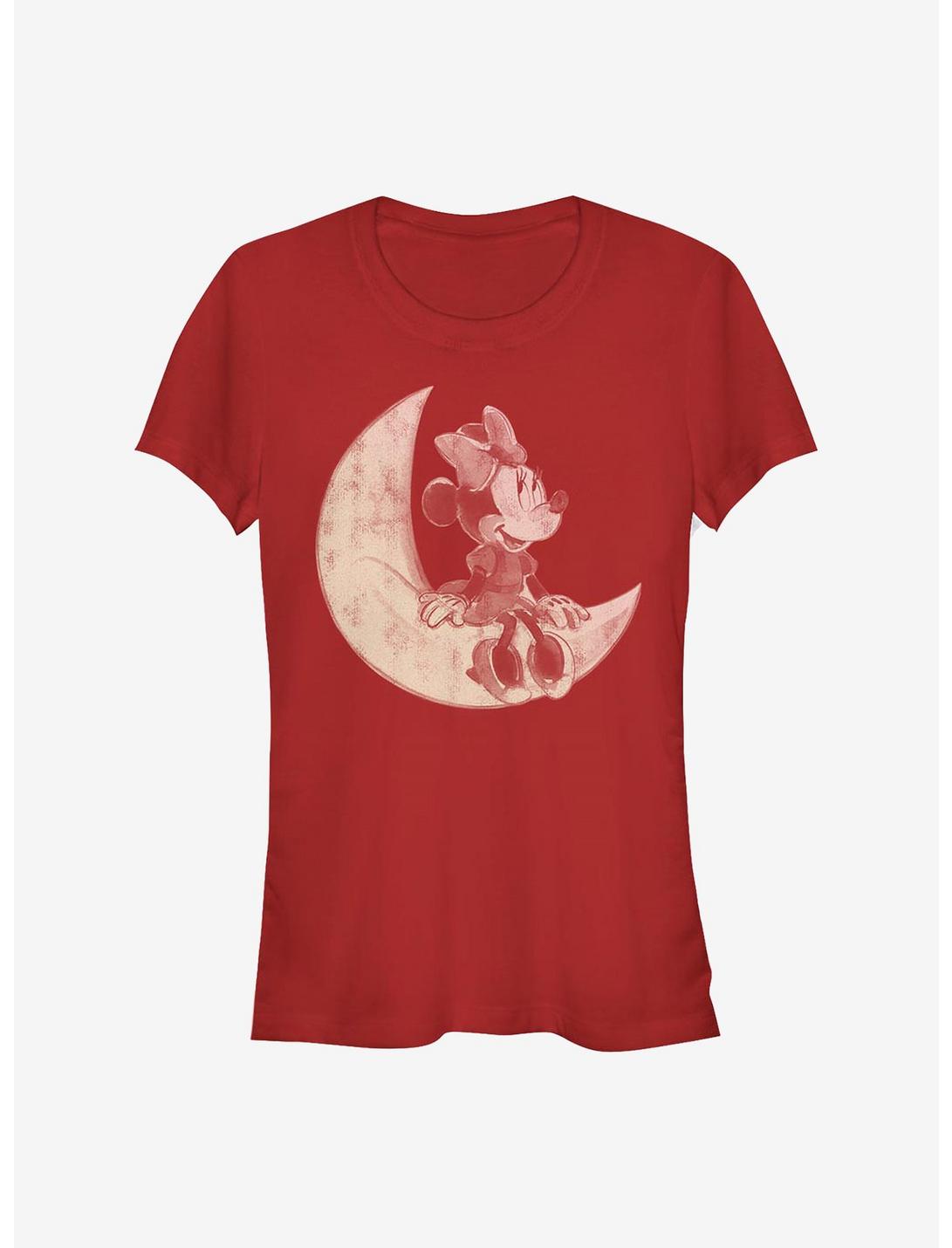 Disney Minnie Mouse Minnie On The Moon Girls T-Shirt, RED, hi-res