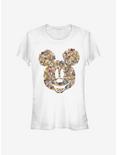 Disney Mickey Mouse Floral Mickey Girls T-Shirt, WHITE, hi-res