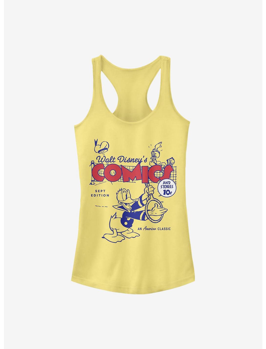 Disney Donald Duck Donalds Comic Cover Girls Tank, BANANA, hi-res