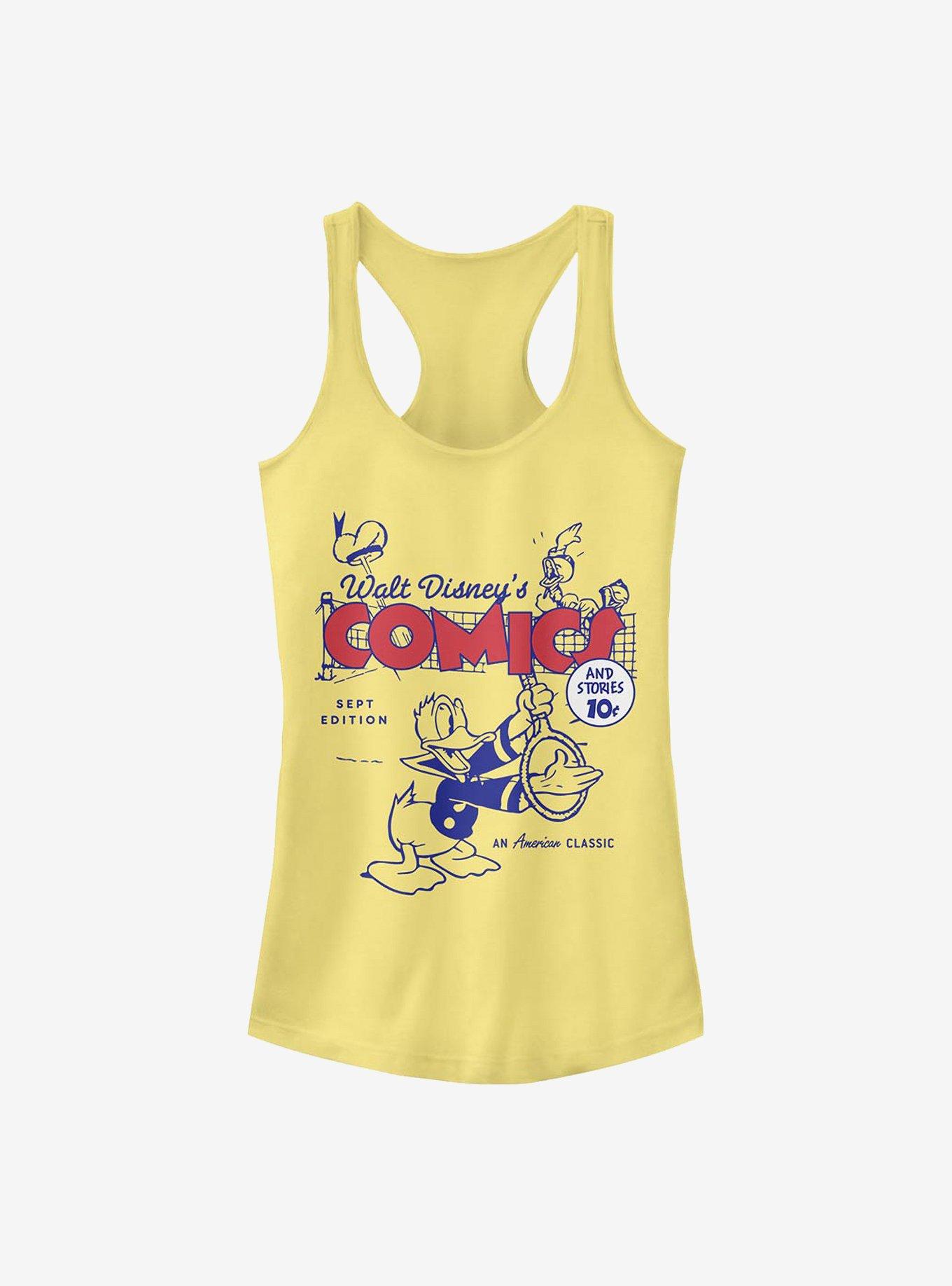 Disney Donald Duck Donalds Comic Cover Girls Tank, BANANA, hi-res