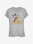 Disney Mickey Mouse Mickey And Pluto Girls T-Shirt, ATH HTR, hi-res