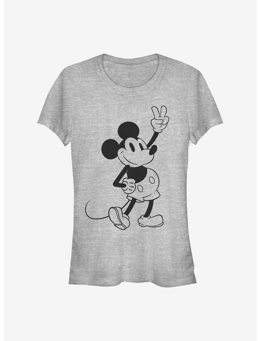 Disney Mickey Mouse Simple Mickey Outline Girls T-Shirt, ATH HTR, hi-res