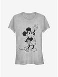 Disney Mickey Mouse Simple Mickey Outline Girls T-Shirt, ATH HTR, hi-res