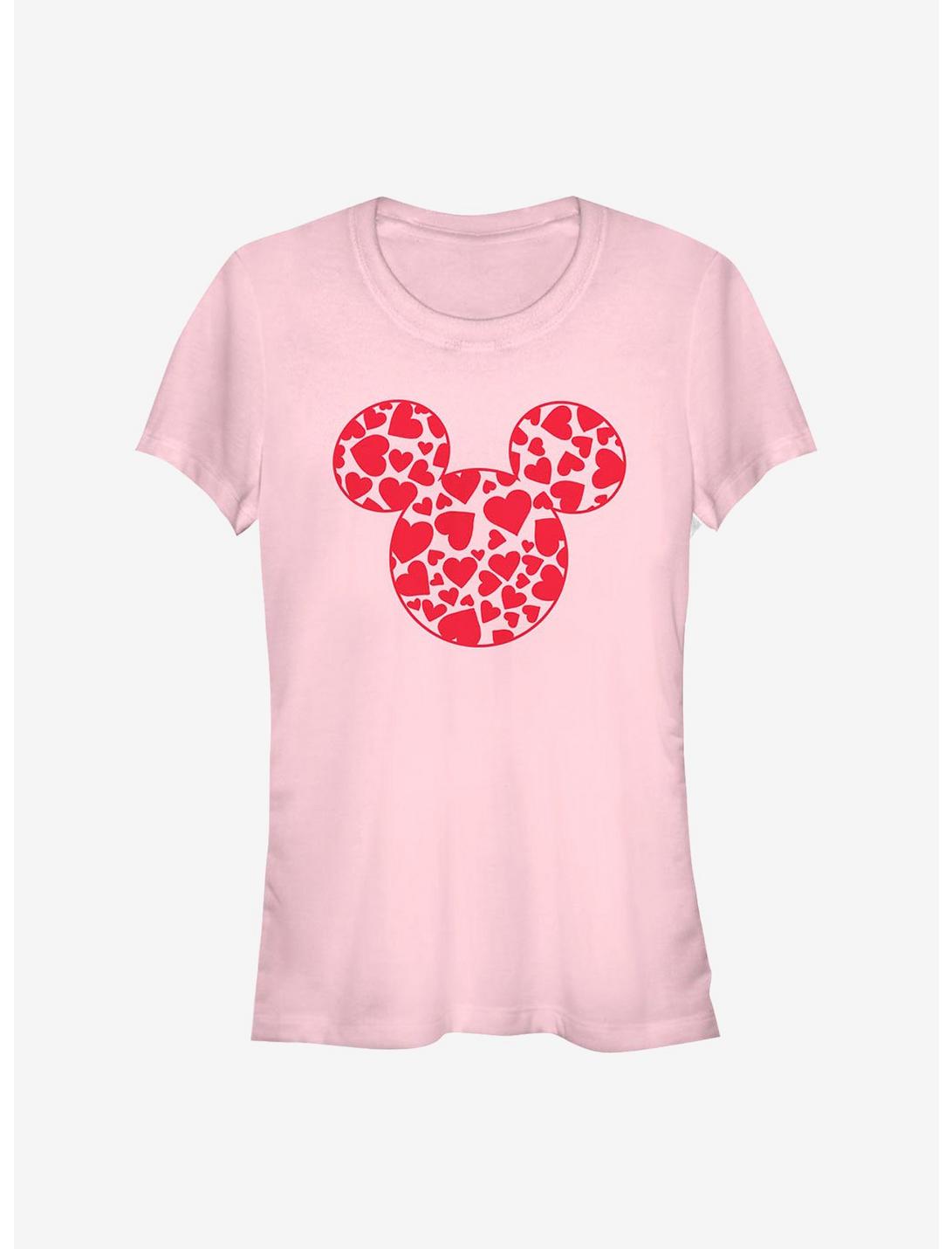 Disney Mickey Mouse Mickey Hearts Fill Girls T-Shirt, LIGHT PINK, hi-res