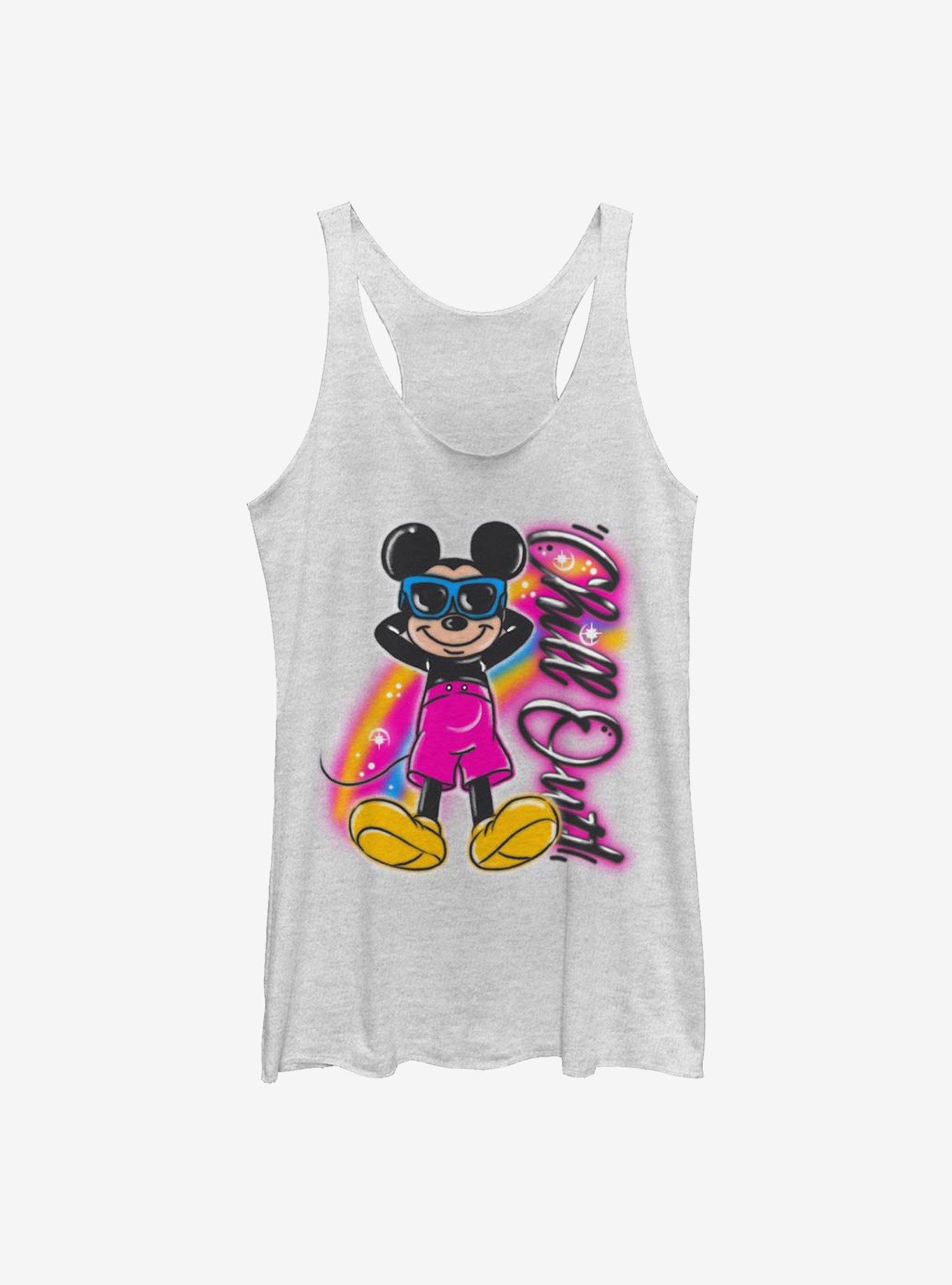 Disney Mickey Mouse Airbrushed Mickey Girls Tank, WHITE HTR, hi-res