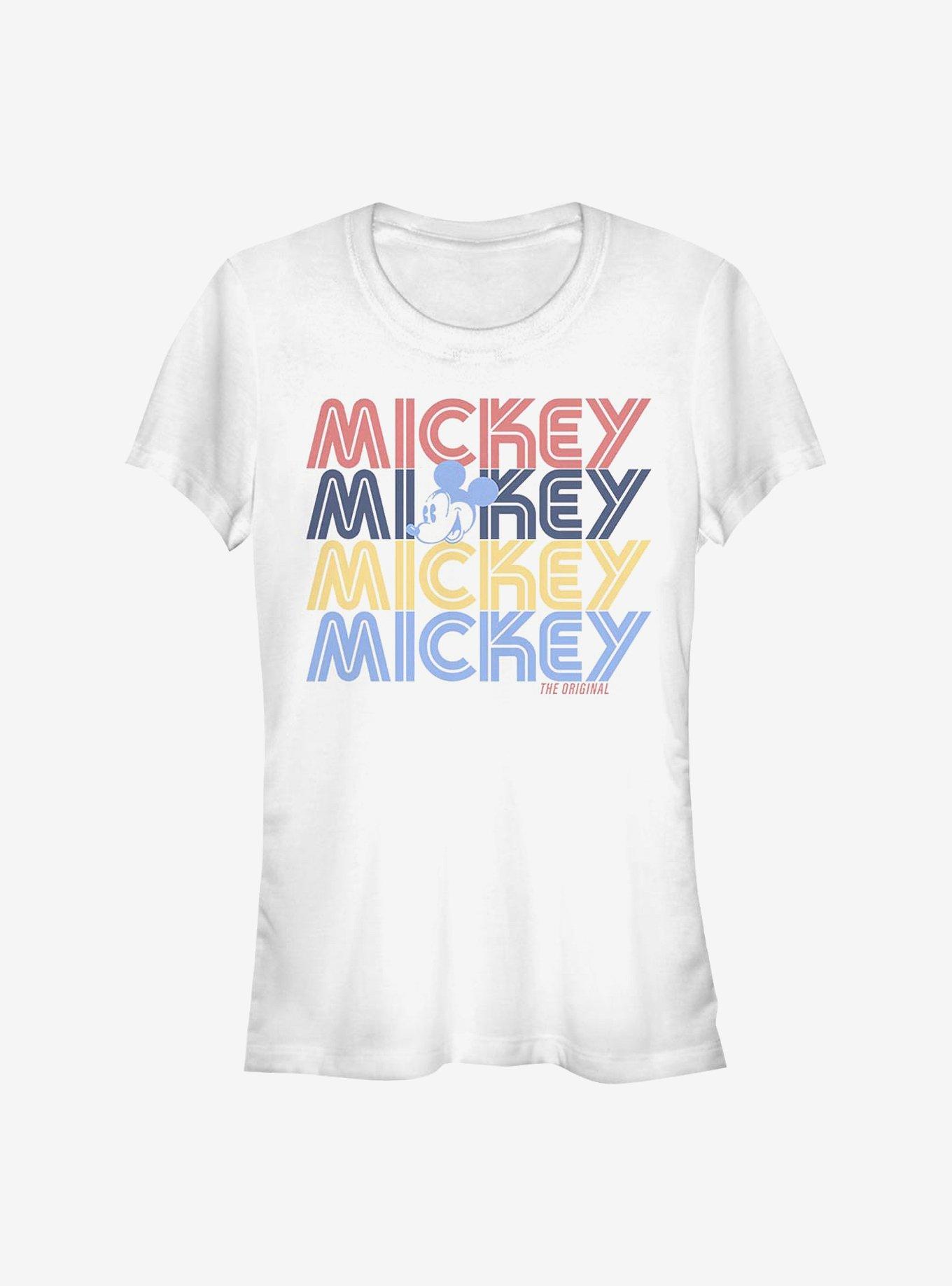 Disney Mickey Mouse Retro Stack Girls T-Shirt, WHITE, hi-res