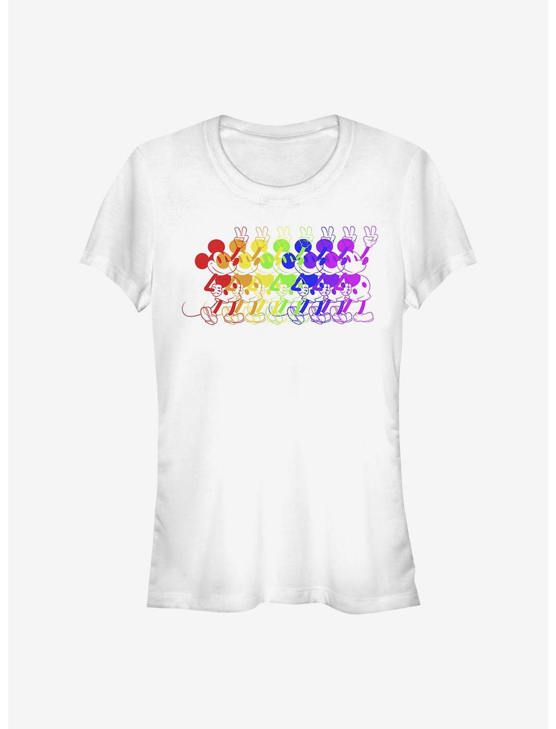 Disney Mickey Mouse Rainbow Mouse Girls T-Shirt, WHITE, hi-res