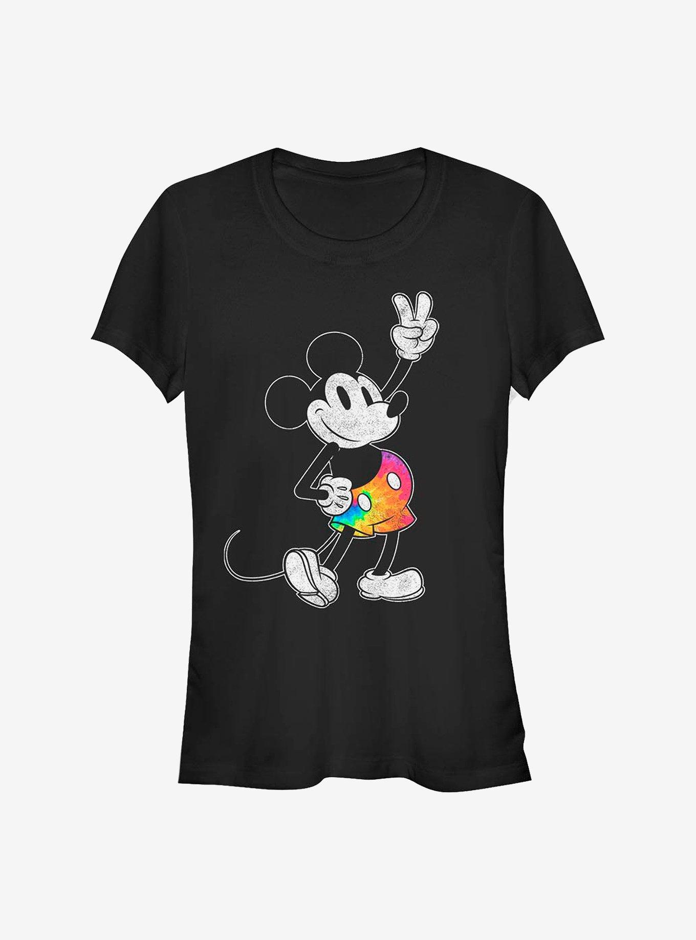 Disney Mickey Mouse Tie Dye Mickey Stroked Girls T-Shirt, BLACK, hi-res