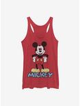 Disney Mickey Mouse 90's Mickey Girls Tank, RED HTR, hi-res