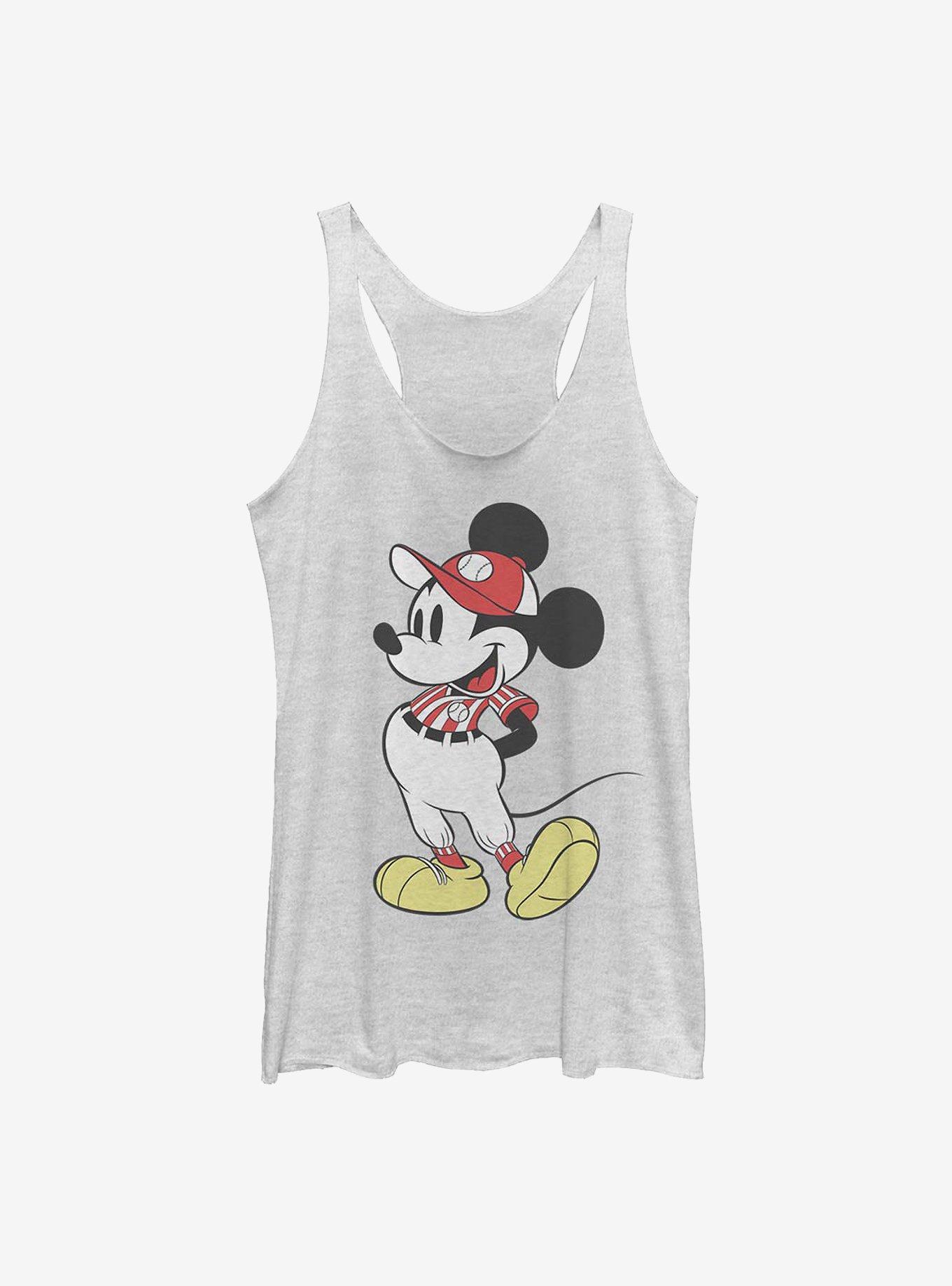 Disney Mickey Mouse Baseball Season Mickey Girls Tank, WHITE HTR, hi-res