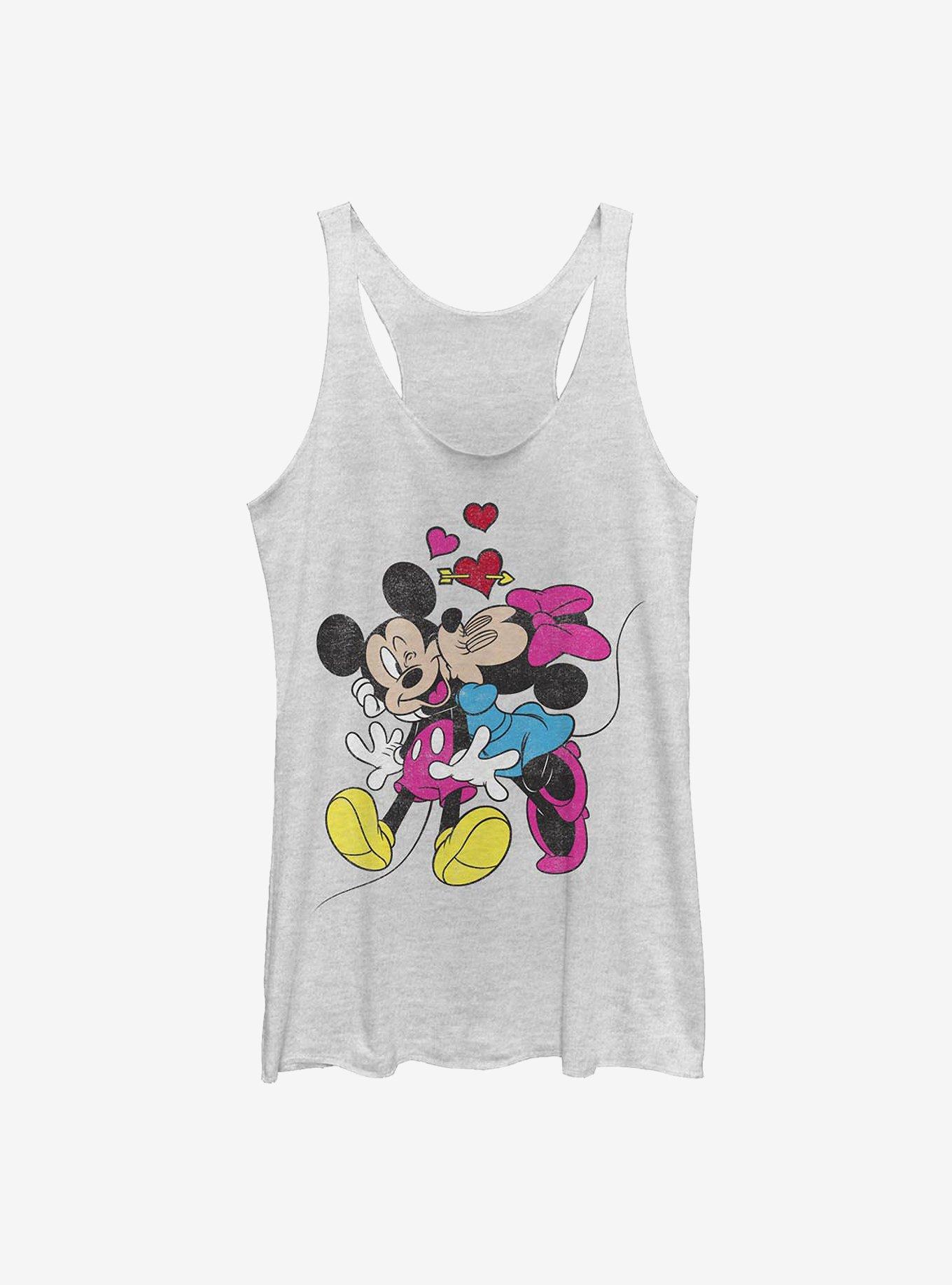 Disney Mickey Mouse & Minnie Mouse Love Girls Tank Top - WHITE