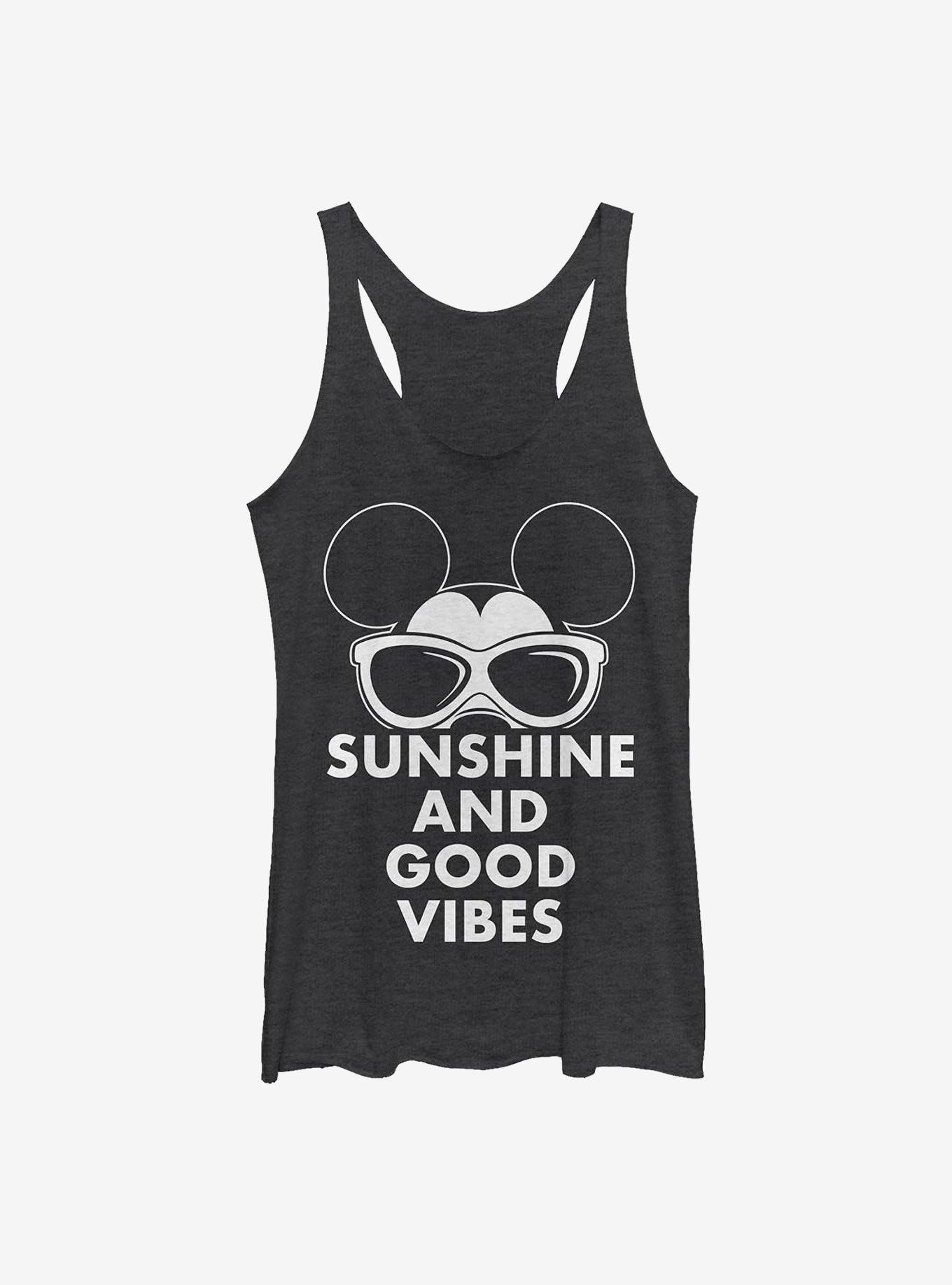 Disney Mickey Mouse Mickey Sunshine Girls Tank, BLK HTR, hi-res