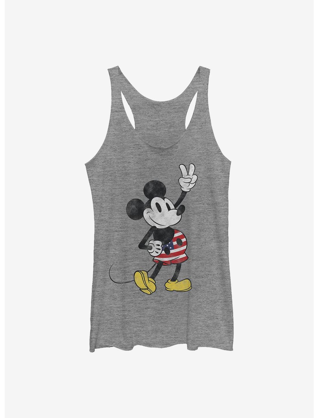 Disney Mickey Mouse American Mouse Girls Tank, GRAY HTR, hi-res