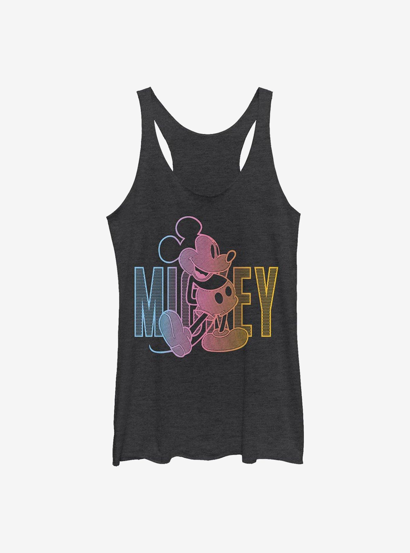 Disney Mickey Mouse Gradient Mickey Girls Tank, BLK HTR, hi-res