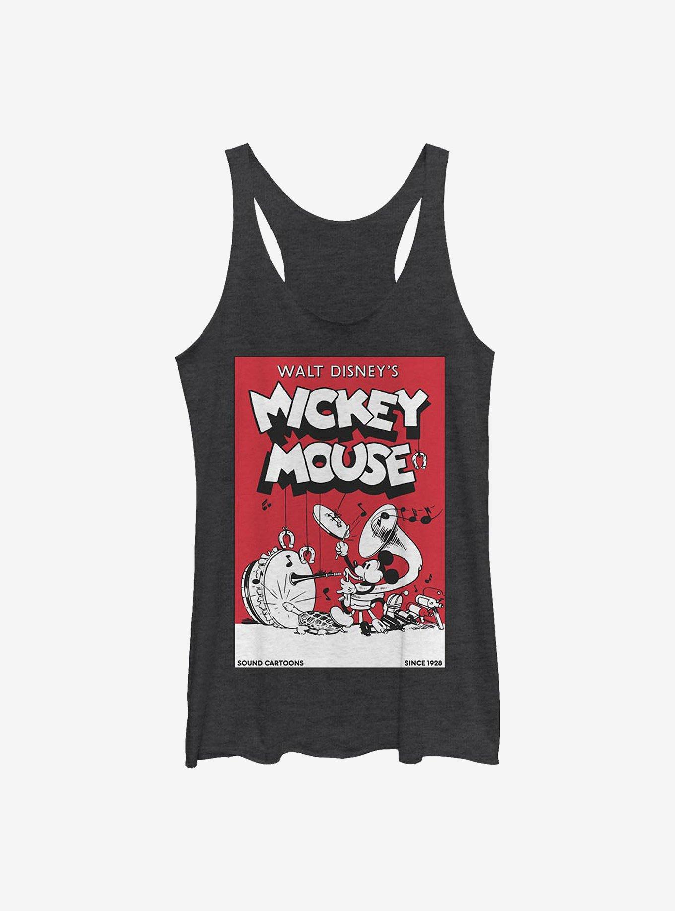 Disney Mickey Mouse Mickey Band Comic Girls Tank, BLK HTR, hi-res