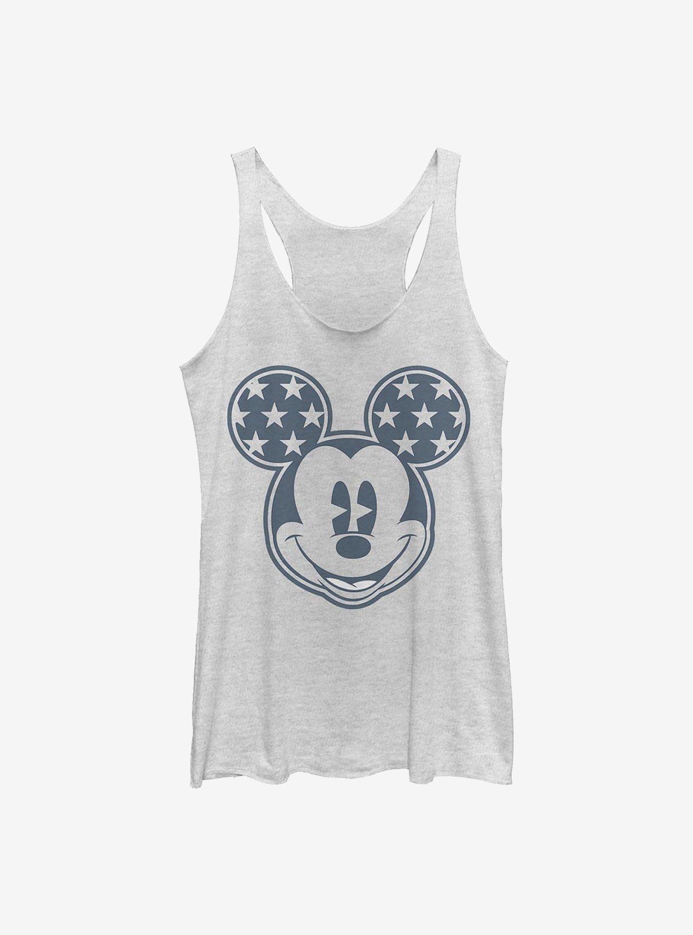 Disney Mickey Mouse Mickey Star Ears Girls Tank, WHITE HTR, hi-res