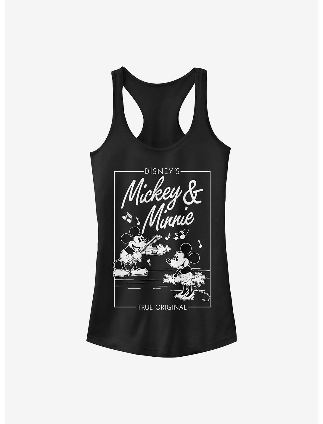 Disney Mickey Mouse & Minnie Mouse Music Cover Girls Tank Top, BLACK, hi-res