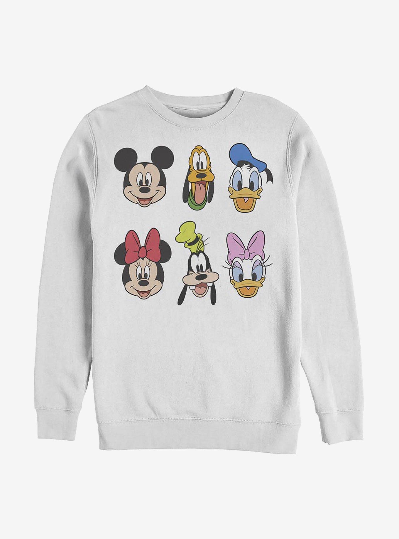 Disney Mickey Mouse & Friends Always Trending Stack Sweatshirt, WHITE, hi-res