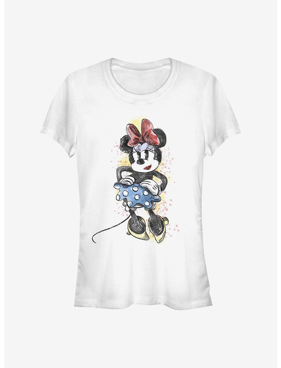 Disney Minnie Mouse Artsy Minnie Girls T-Shirt, WHITE, hi-res