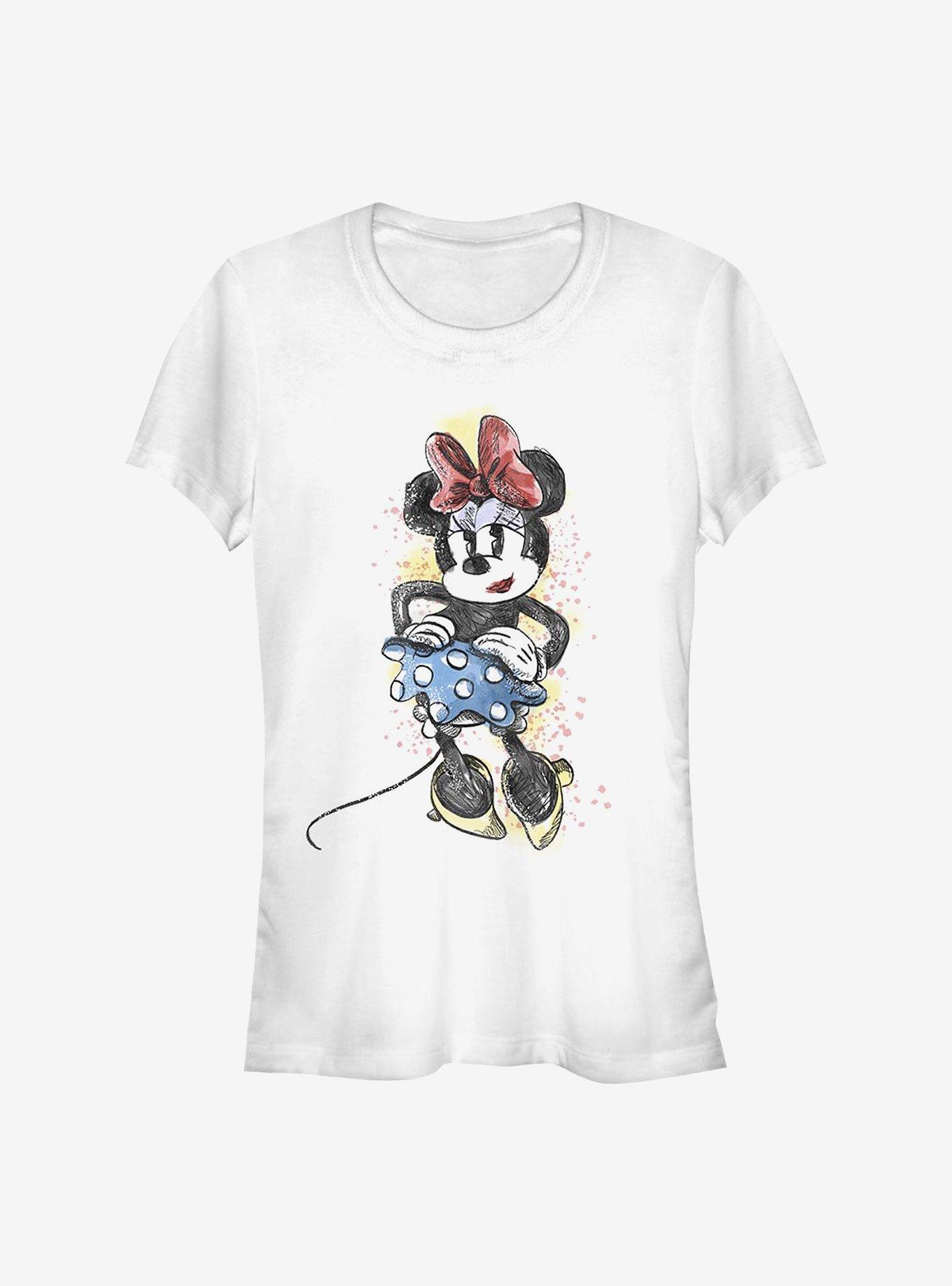 Disney Minnie Mouse Artsy Minnie Girls T-Shirt, WHITE, hi-res