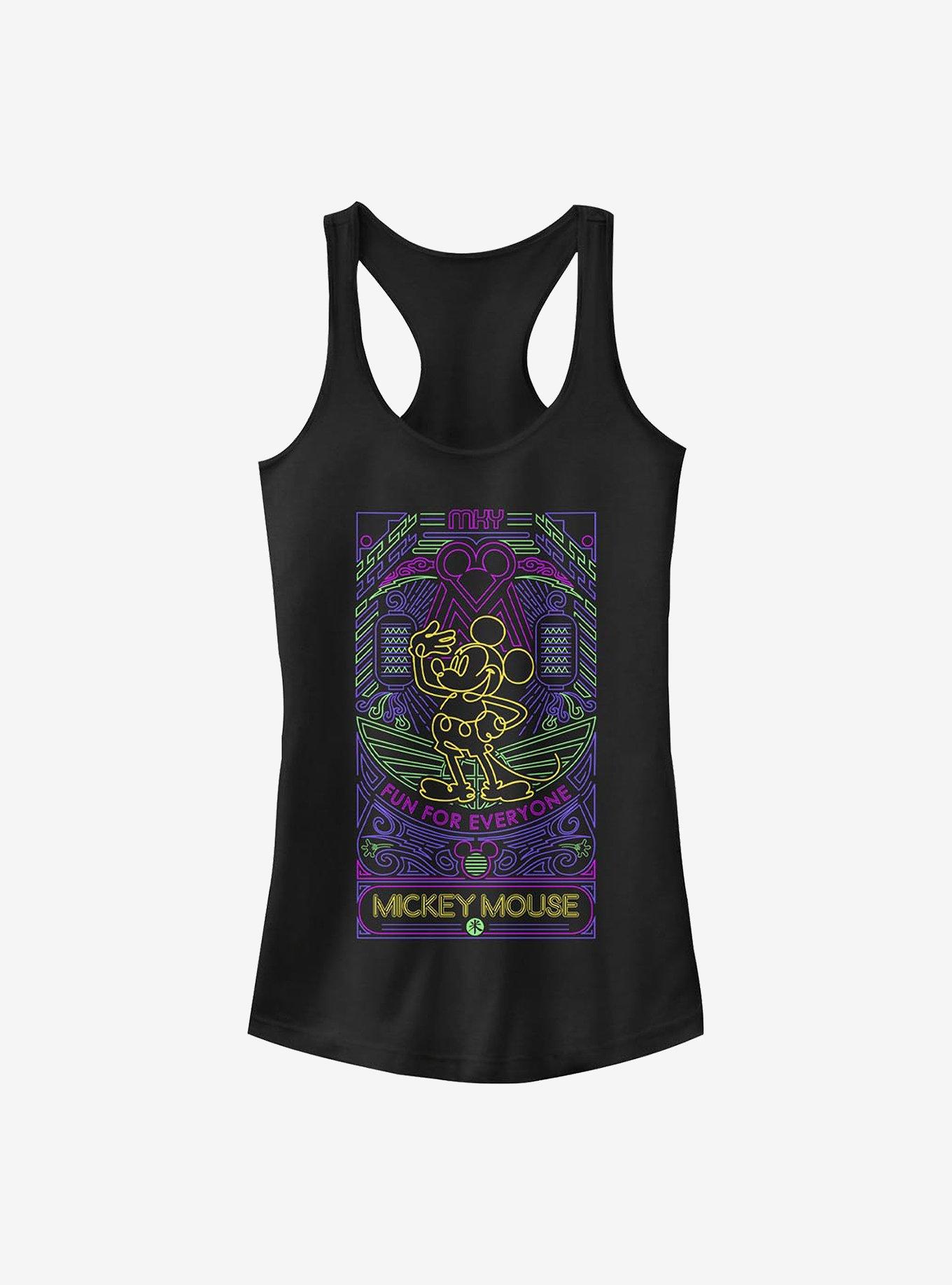 Disney Mickey Mouse Neon Line Art Girls Tank, , hi-res