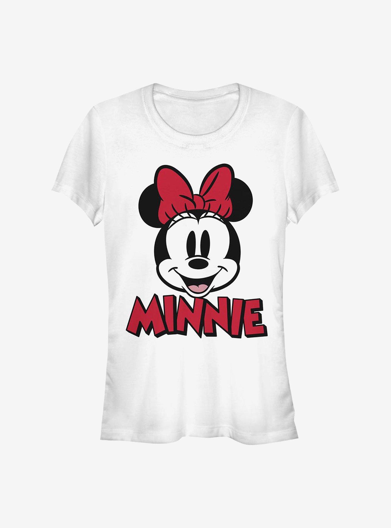 Disney Minnie Mouse Minnie Chenille Patch Girls T-Shirt, WHITE, hi-res