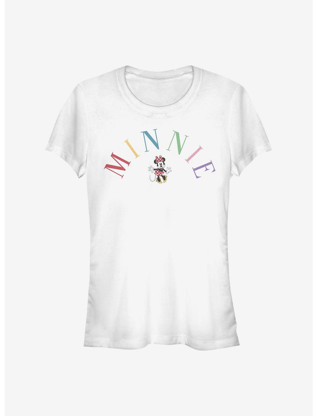 Disney Minnie Mouse Minnie Embroidery Girls T-Shirt, WHITE, hi-res
