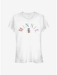 Disney Minnie Mouse Minnie Embroidery Girls T-Shirt, WHITE, hi-res