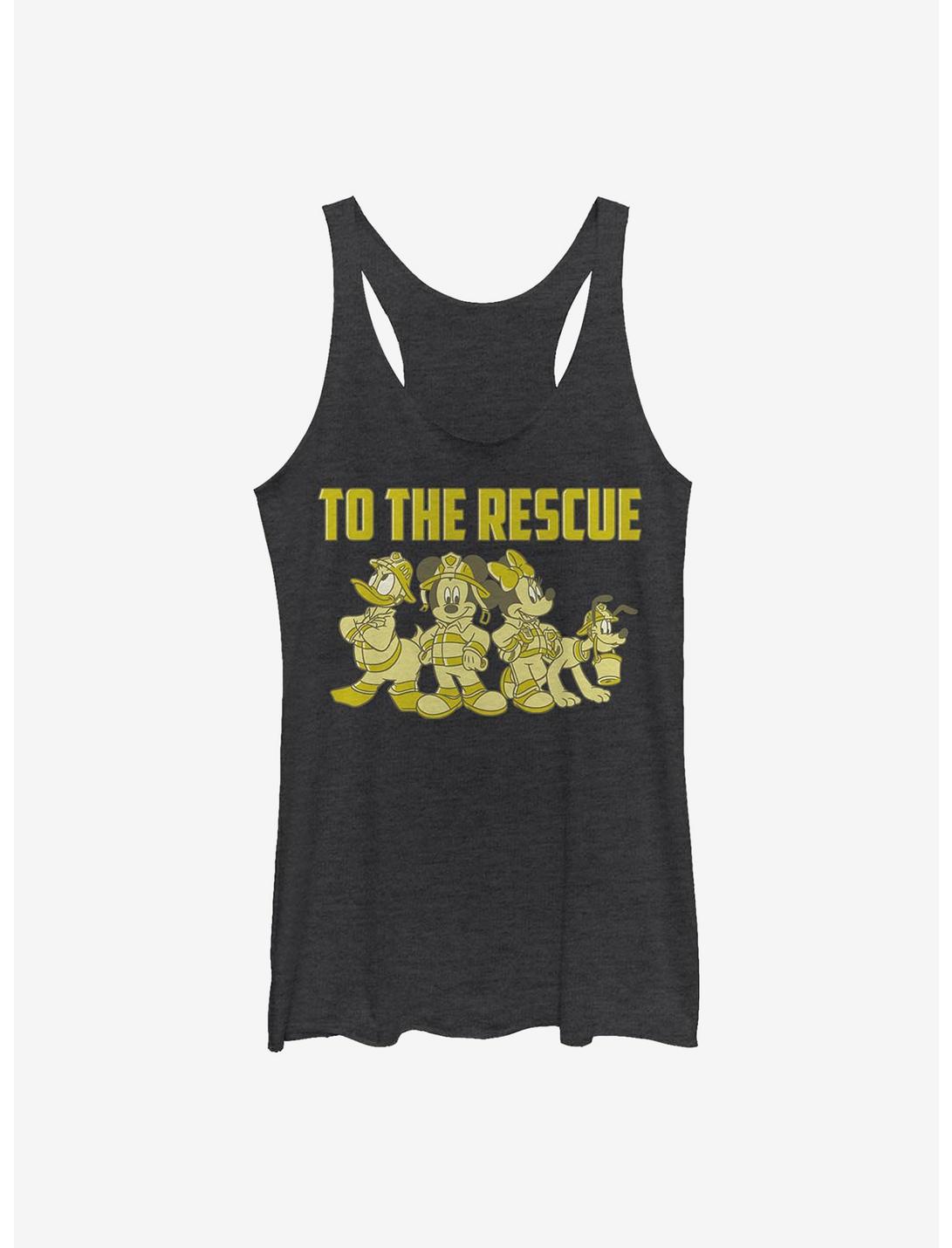 Disney Mickey Mouse Thanks Firefighters Girls Tank, BLK HTR, hi-res