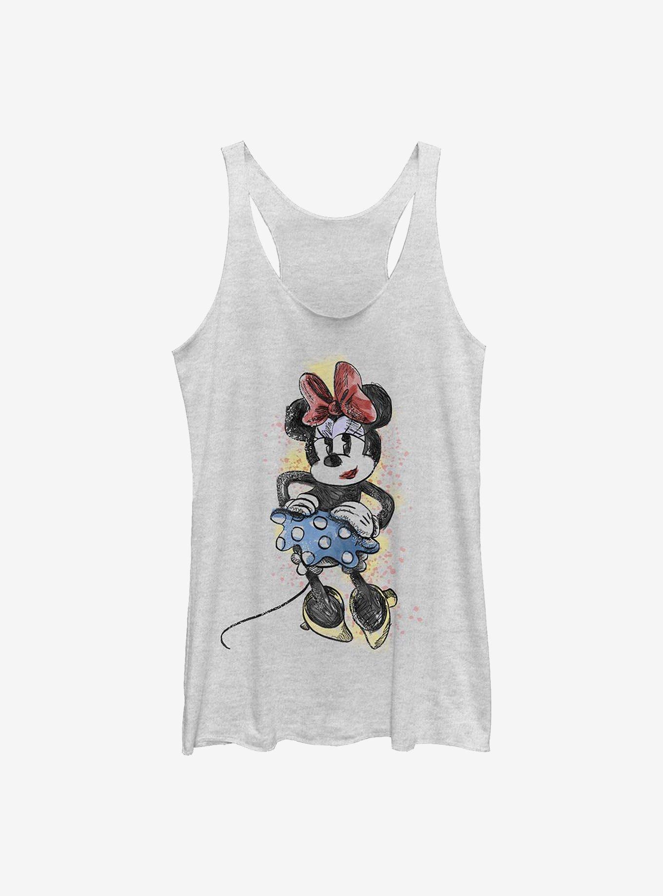 Disney Minnie Mouse Artsy Minnie Girls Tank, WHITE HTR, hi-res