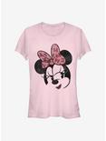 Disney Minnie Mouse Minnie Face Girls T-Shirt, LIGHT PINK, hi-res