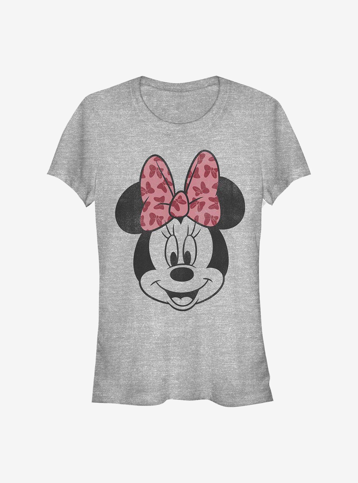 Disney Minnie Mouse Modern Minnie Face Girls T-Shirt, ATH HTR, hi-res