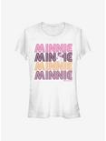 Disney Minnie Mouse Retro Stack Minnie Girls T-Shirt, WHITE, hi-res