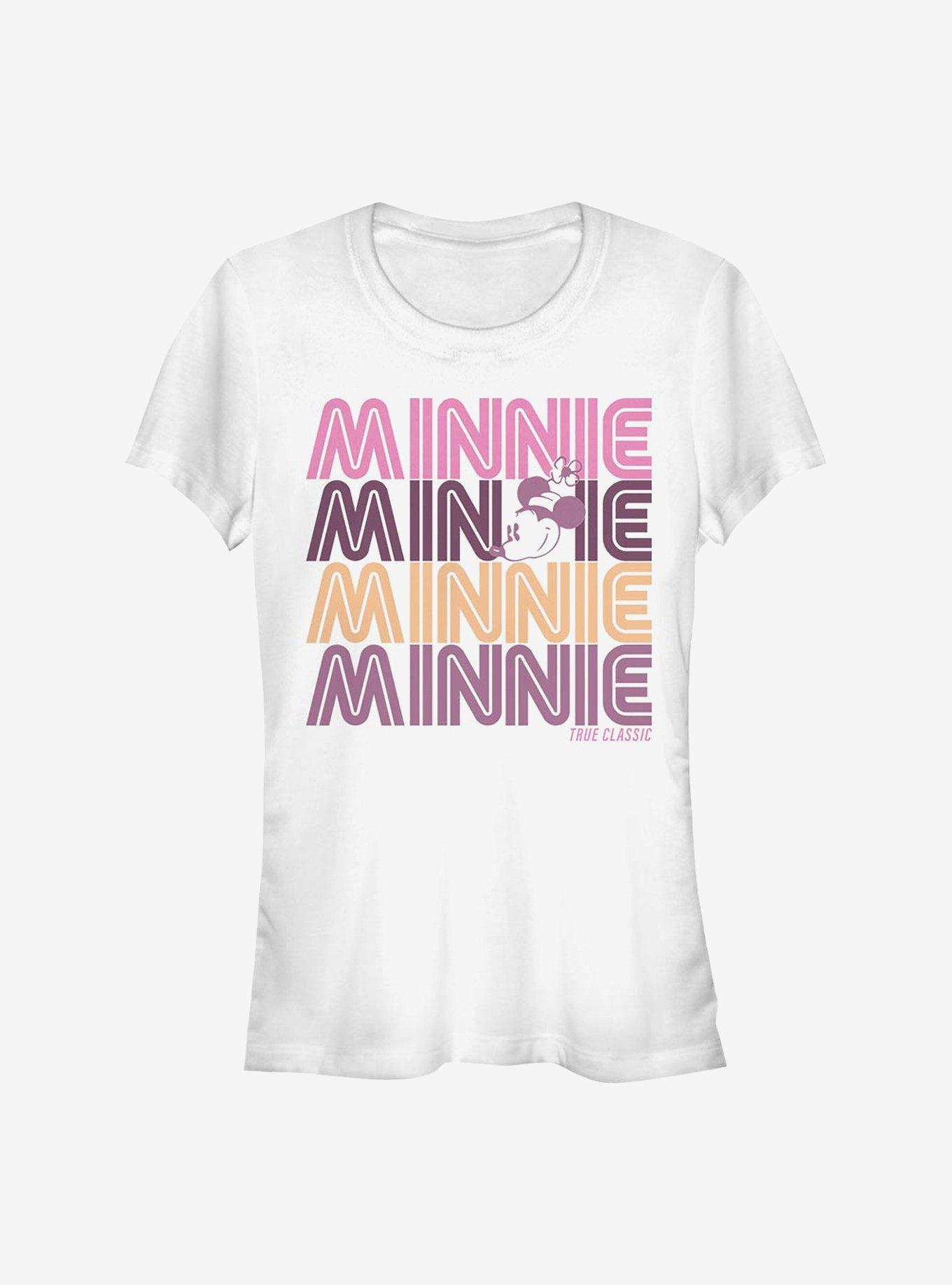 Disney Minnie Mouse Retro Stack Minnie Girls T-Shirt, WHITE, hi-res