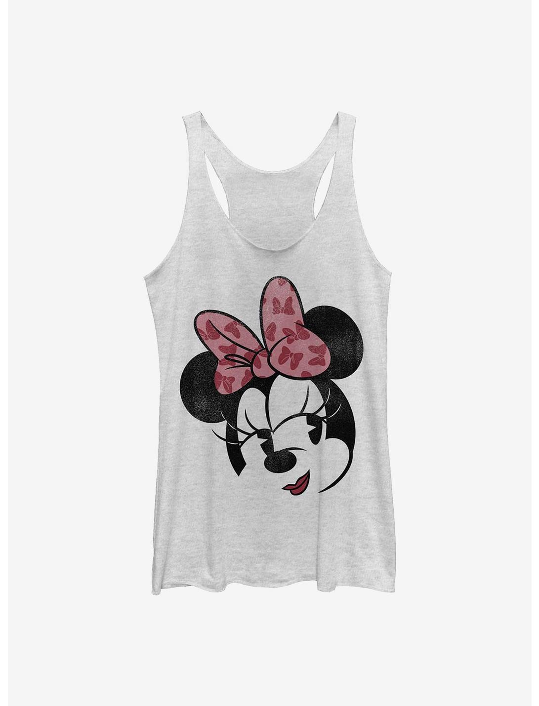 Disney Minnie Mouse Minnie Face Girls Tank, WHITE HTR, hi-res