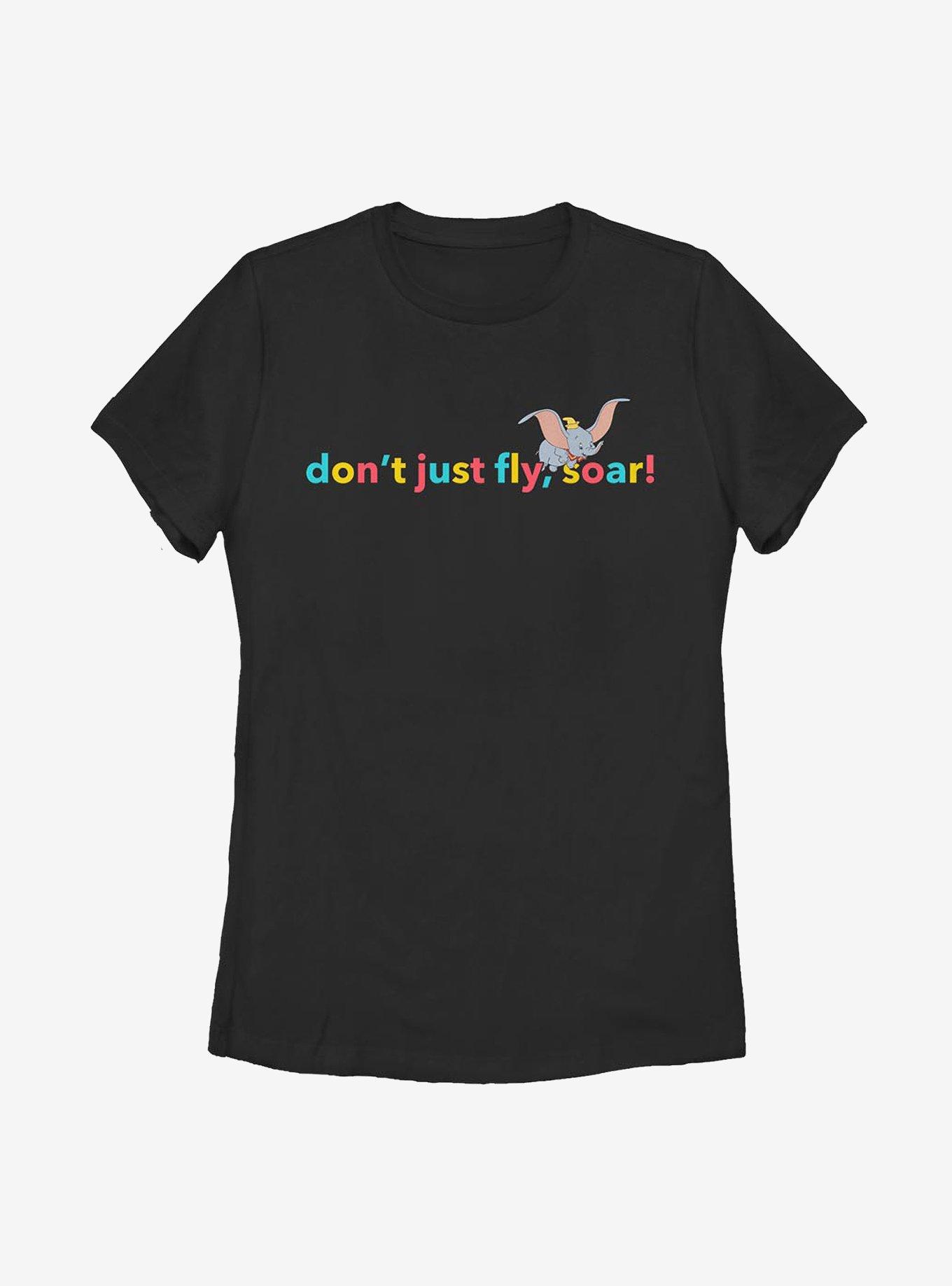 Disney Dumbo Color Fly Womens T-Shirt, BLACK, hi-res