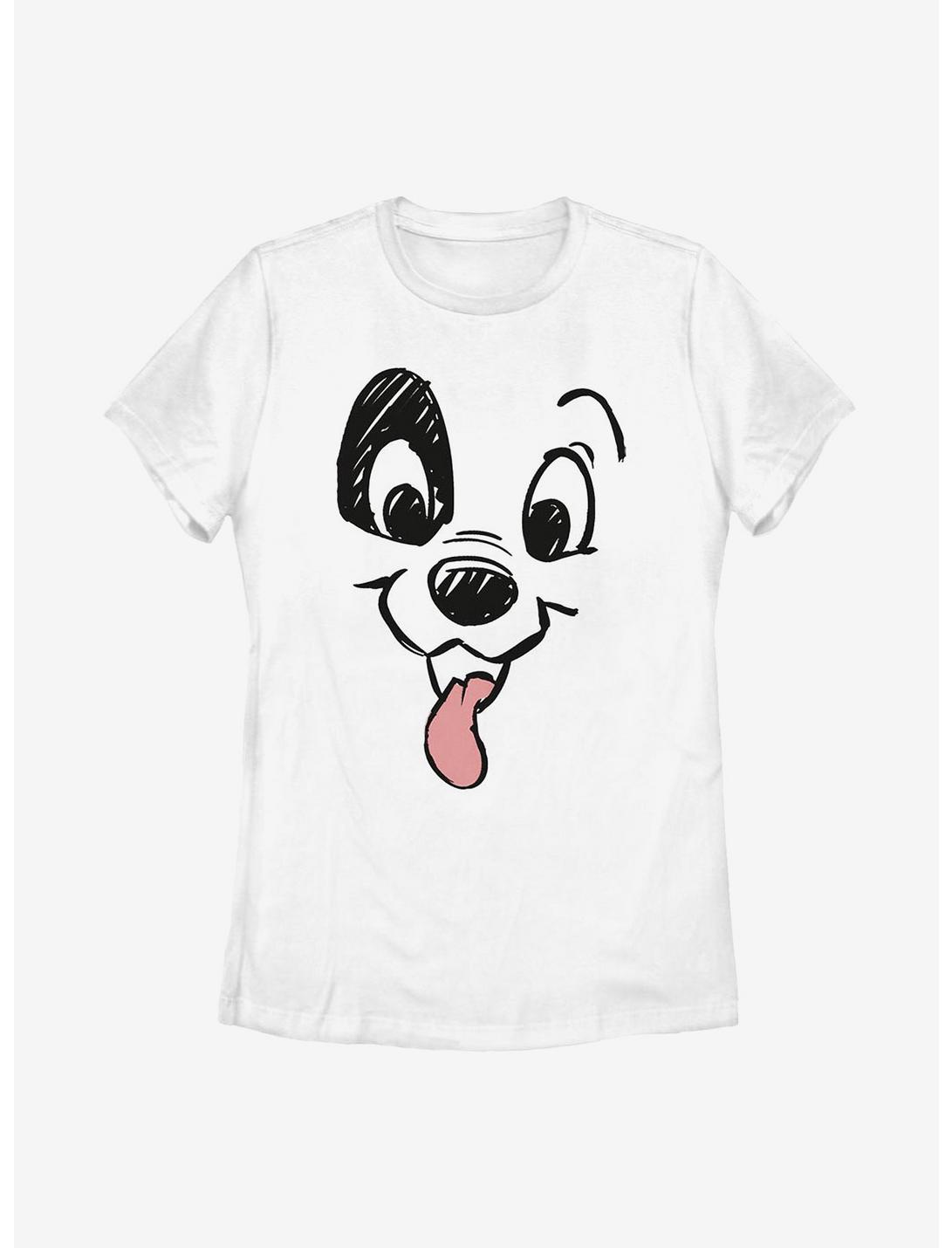 Disney 101 Dalmatians Big Face Womens T-Shirt, WHITE, hi-res