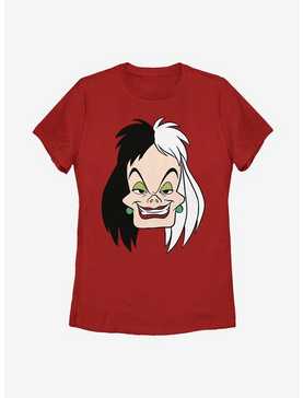 Disney 101 Dalmatians Cruella Big Face Womens T-Shirt, , hi-res