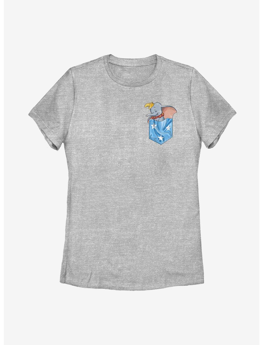 Disney Dumbo Faux Pocket Womens T-Shirt, ATH HTR, hi-res
