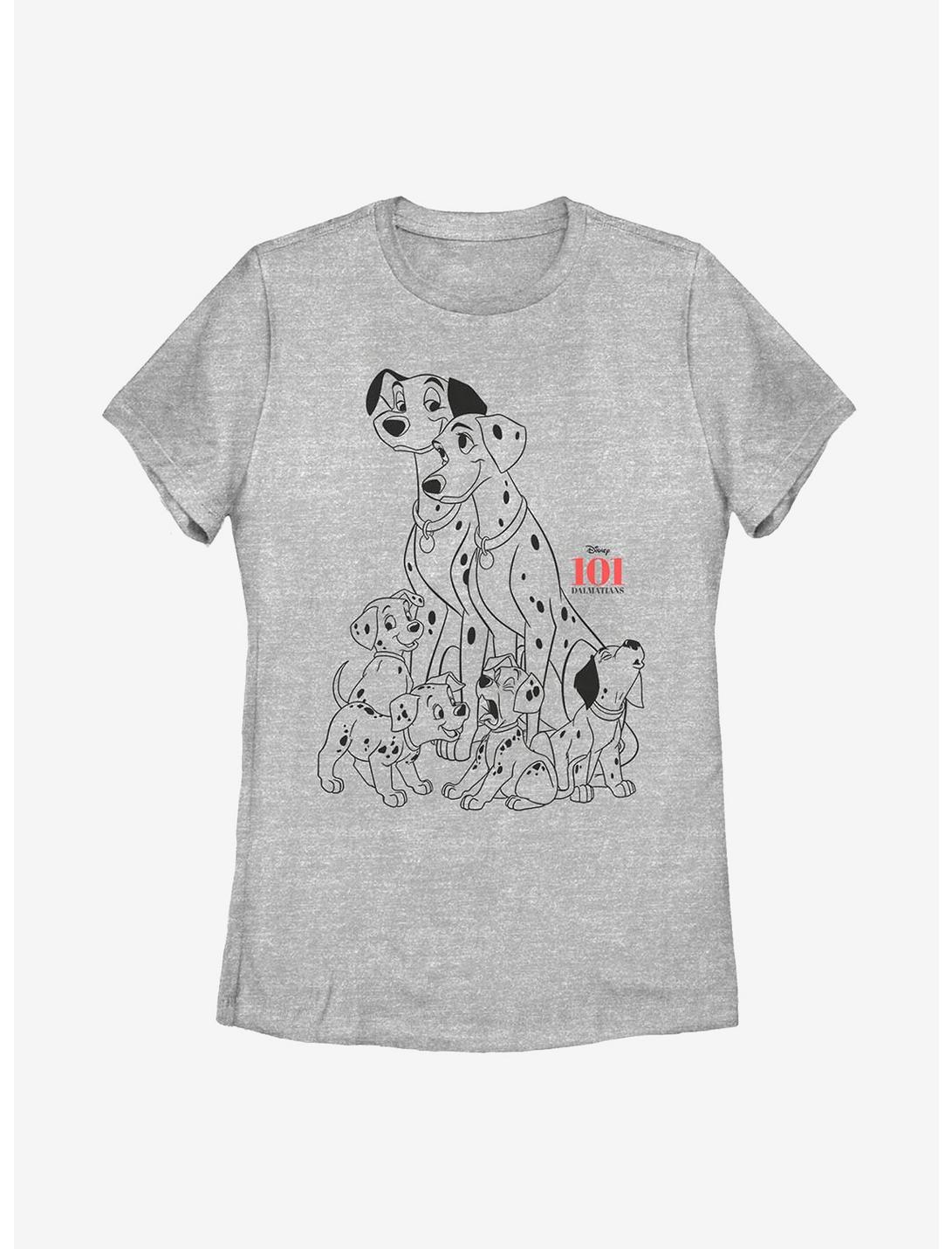 Disney 101 Dalmatians Dog Pile Womens T-Shirt, ATH HTR, hi-res