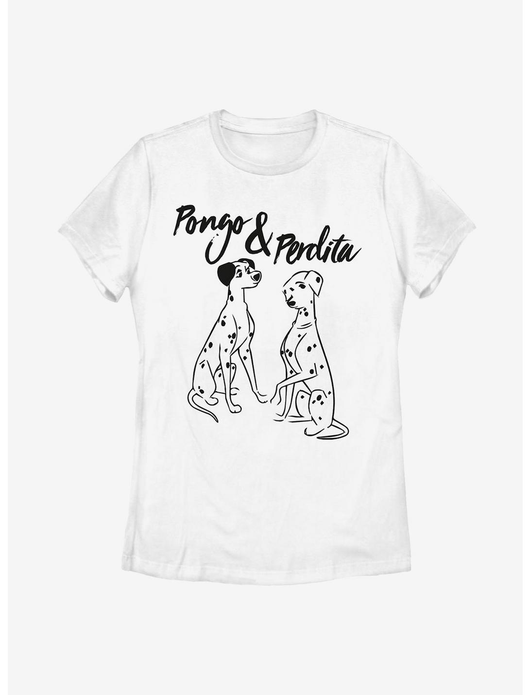 Disney 101 Dalmatians Pongo Perdita Womens T-Shirt, WHITE, hi-res