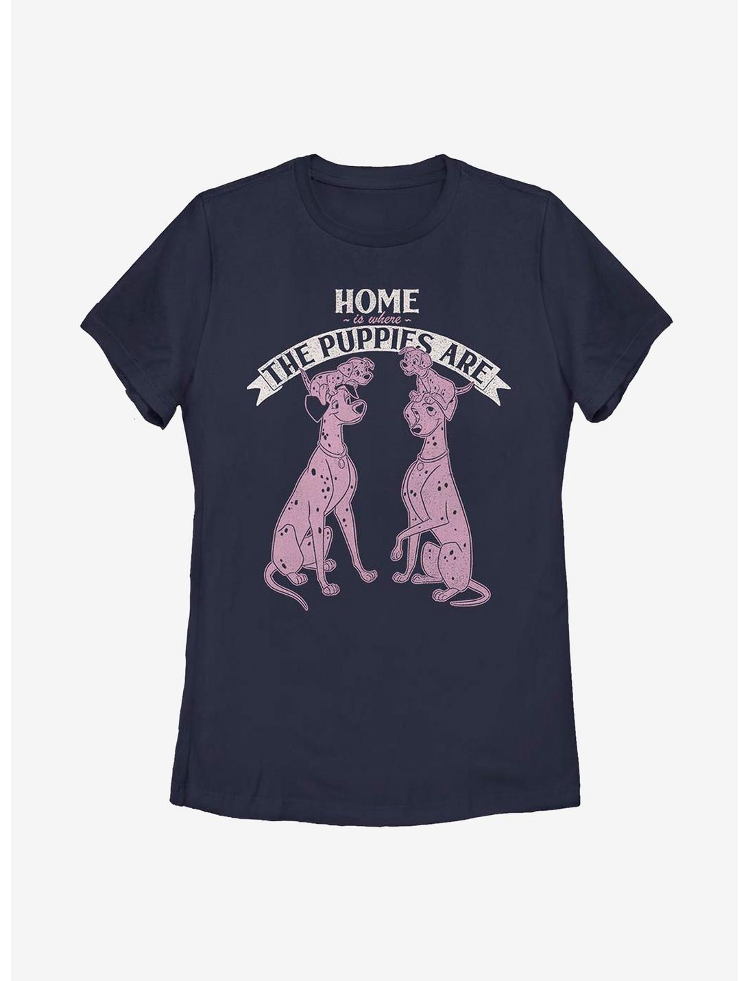 Disney 101 Dalmatians Home Sweet Dogs Womens T-Shirt, NAVY, hi-res