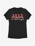 Disney 101 Dalmatians Logo Pups Womens T-Shirt, BLACK, hi-res