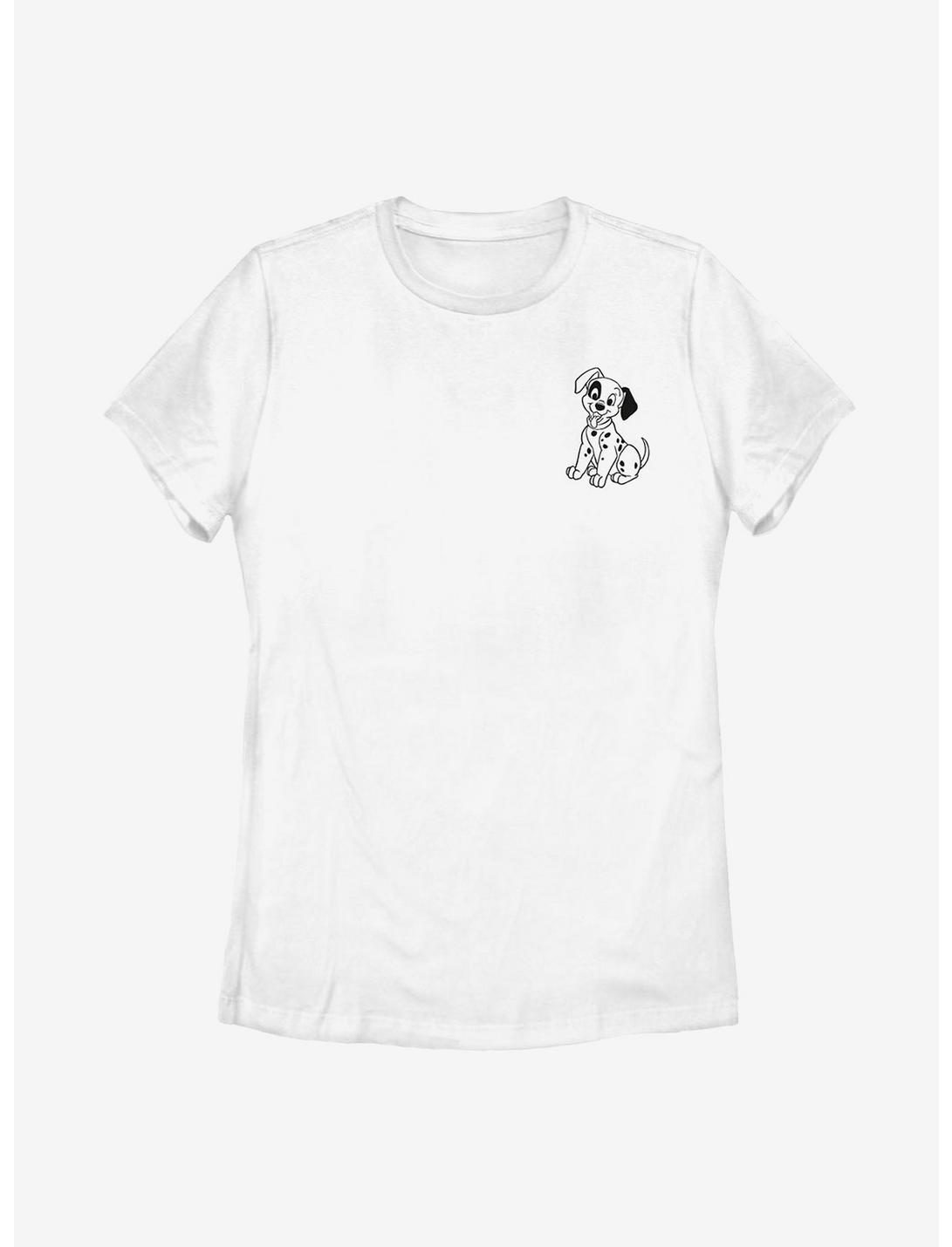 Disney 101 Dalmatians Patch Line Womens T-Shirt, WHITE, hi-res