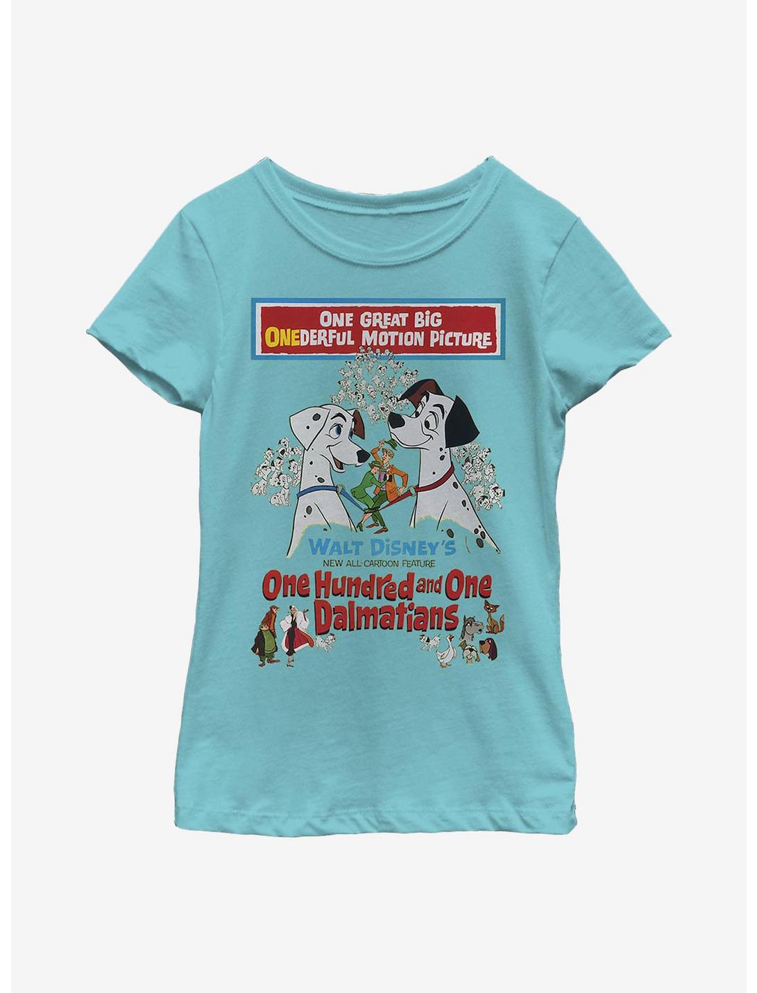 Disney 101 Dalmatians Vintage Poster Youth Girls T-Shirt, TAHI BLUE, hi-res