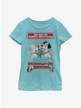 Disney 101 Dalmatians Vintage Poster Youth Girls T-Shirt, TAHI BLUE, hi-res