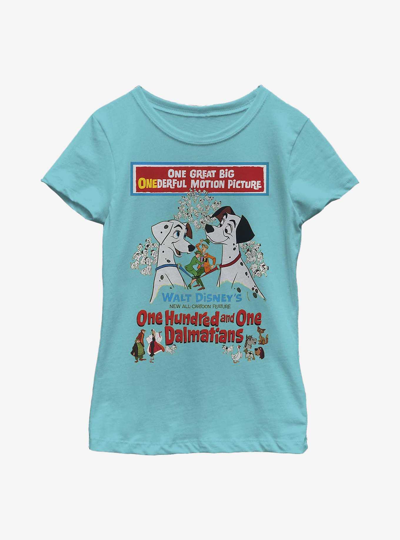 Disney 101 Dalmatians Vintage Poster Youth Girls T-Shirt, , hi-res