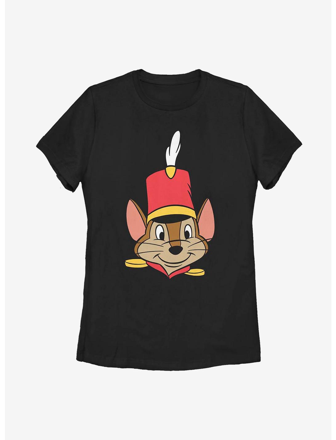 Disney Dumbo Timothy Big Face Womens T-Shirt, BLACK, hi-res