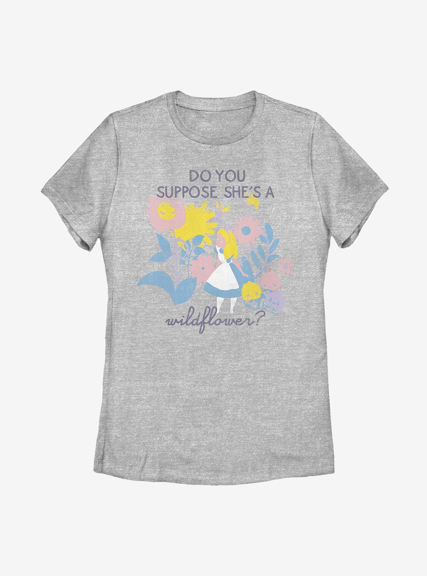 Disney Alice Wonderland Wildflower Womens T-Shirt