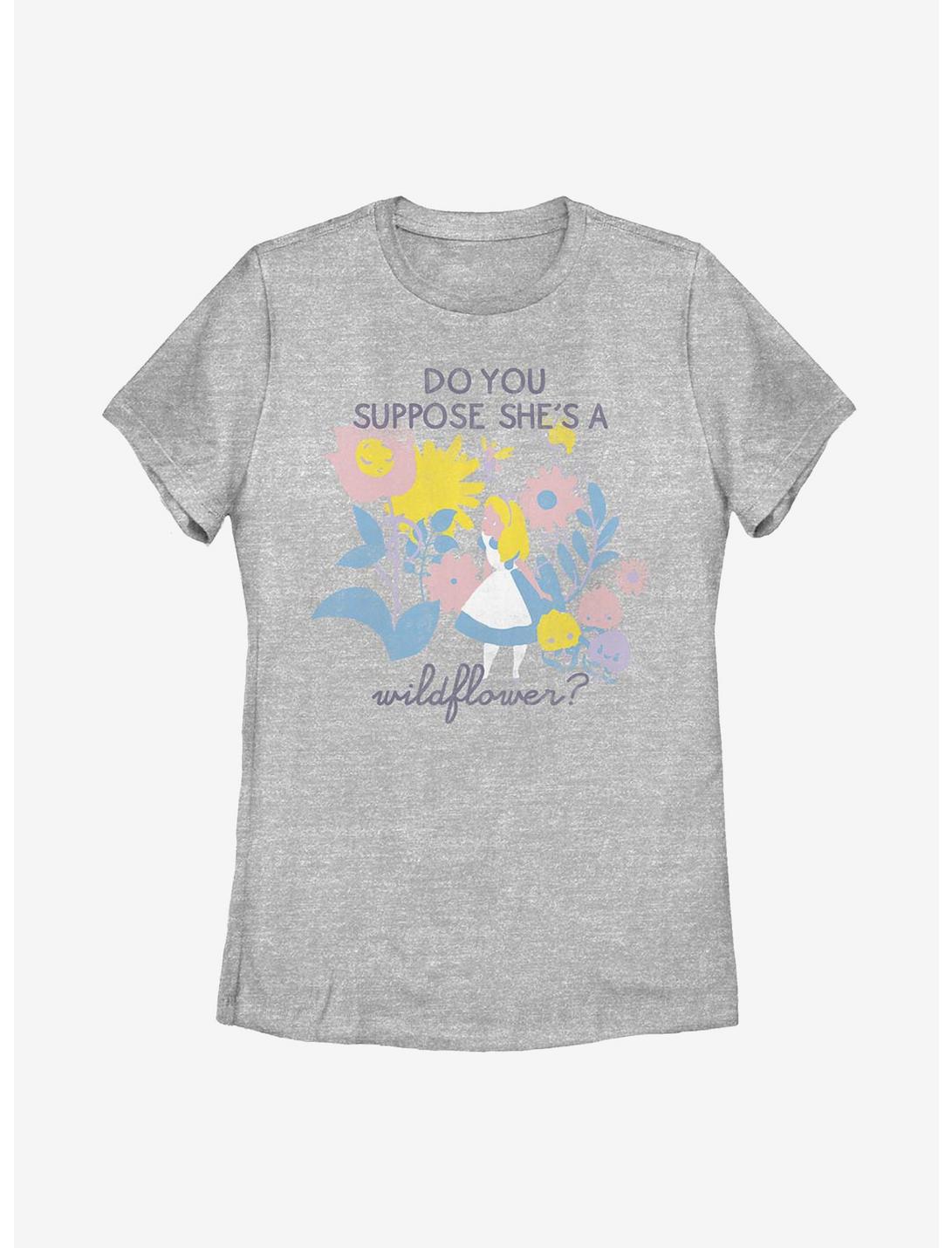 Disney Alice In Wonderland Wildflower Womens T-Shirt, ATH HTR, hi-res